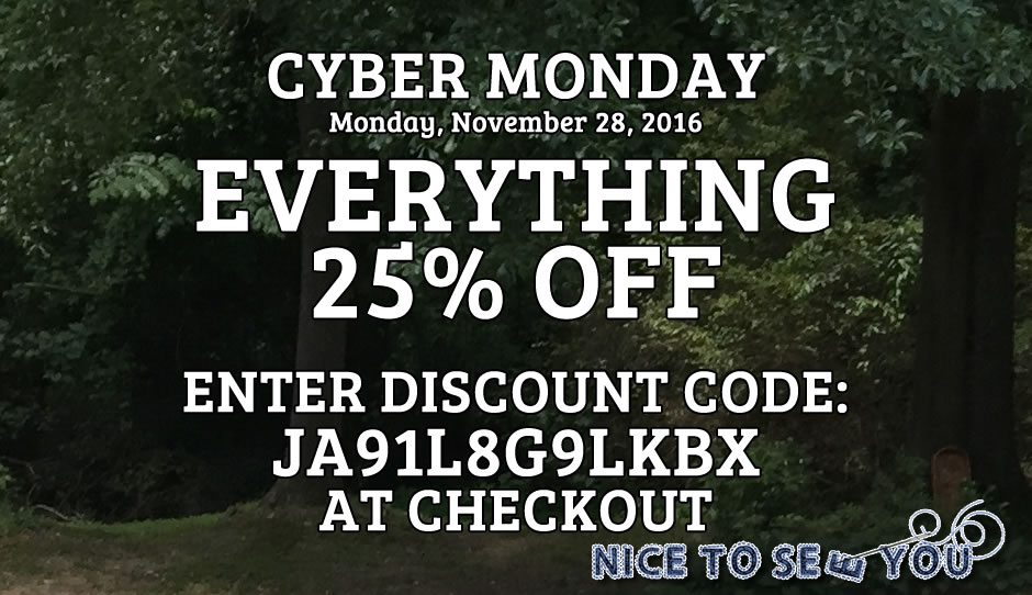 25% off on Cyber Monday, November 28, 2016!